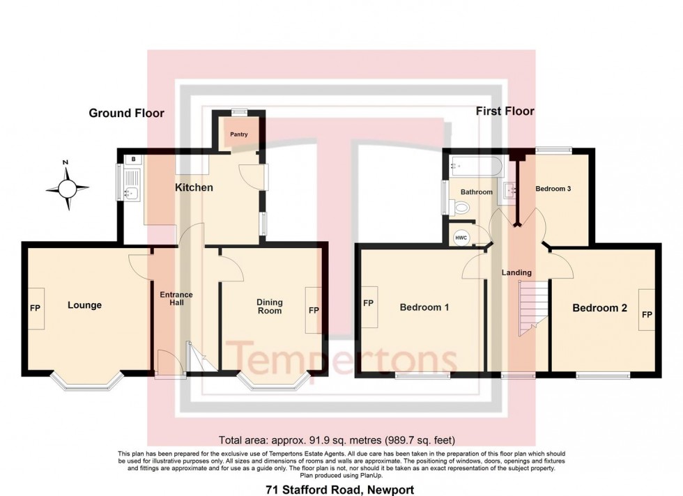 Floorplan for Stafford Road, Newport