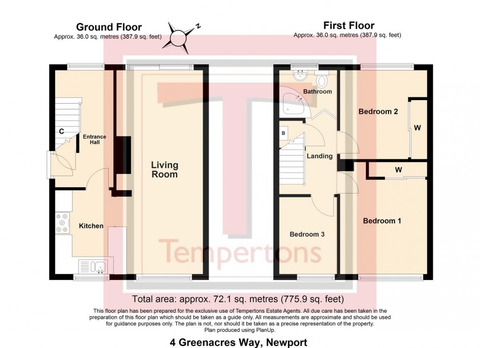 Floorplan for Greenacres Way, Newport