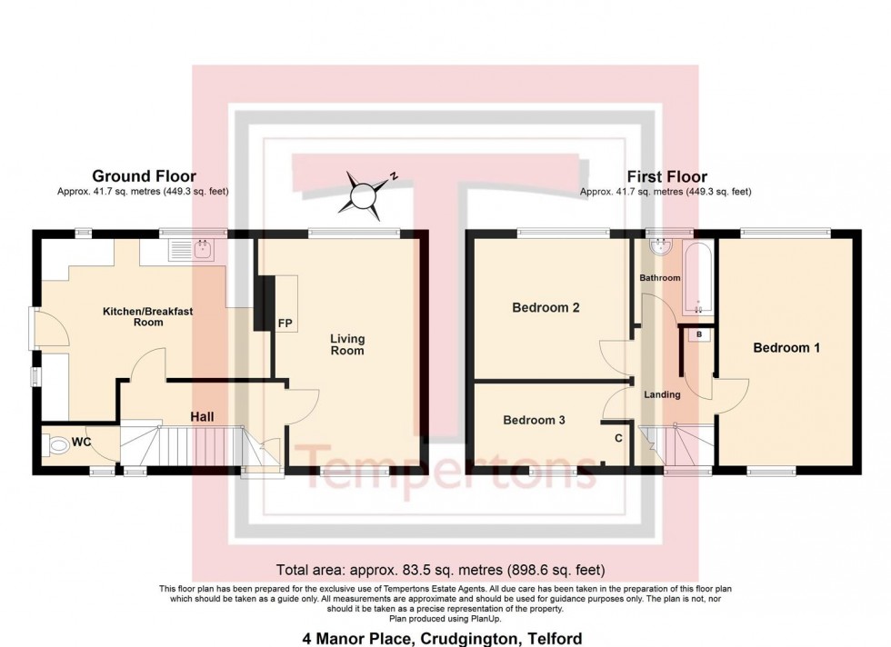 Floorplan for Manor Place, Crudgington, Telford