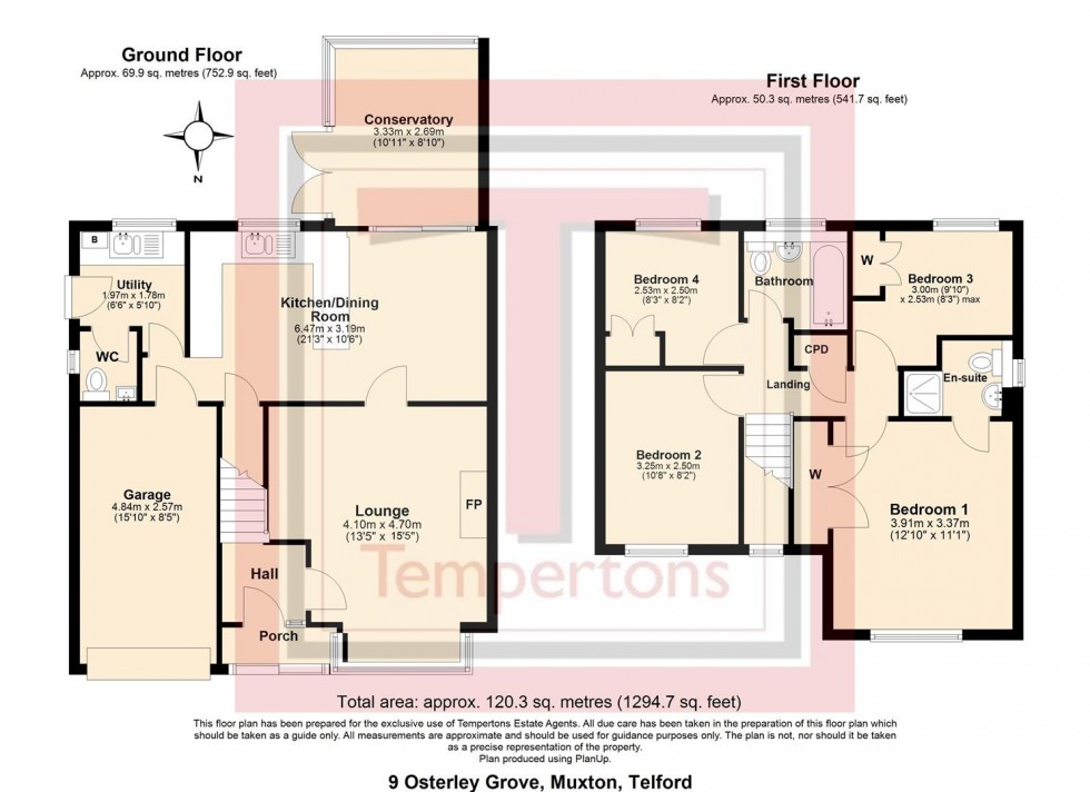 Floorplan for Osterley Grove, Muxton