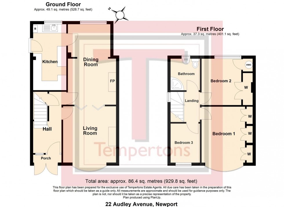 Floorplan for Audley Avenue, Newport