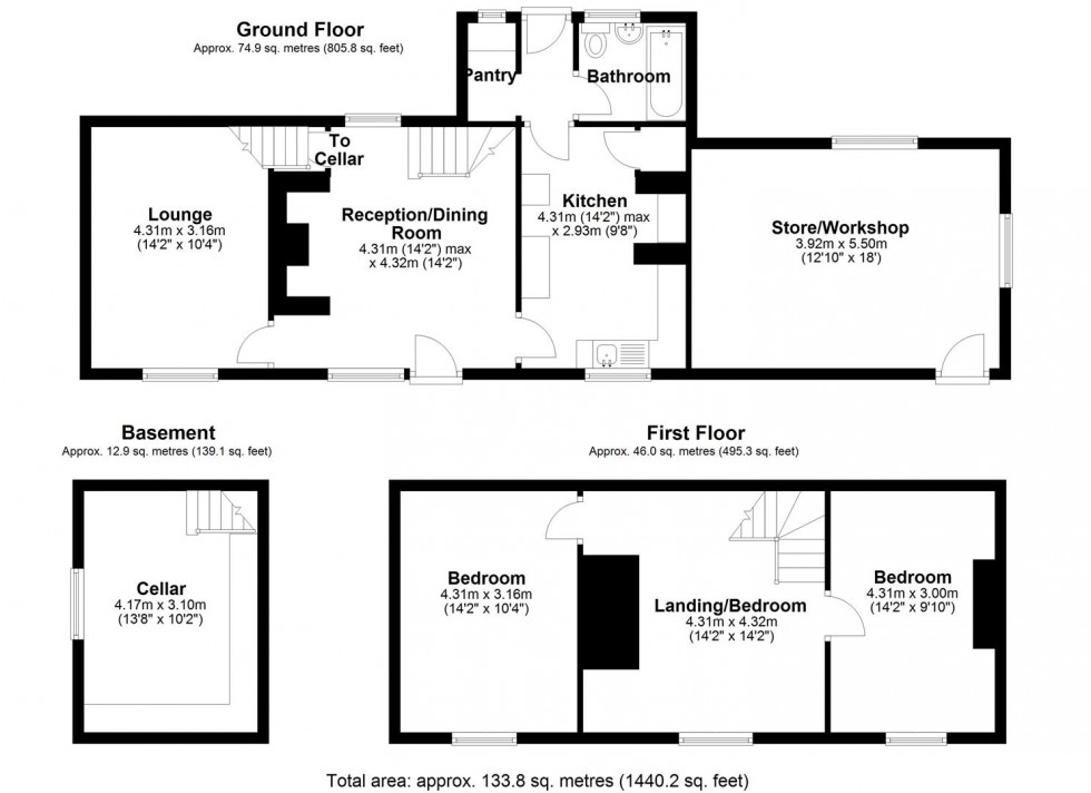 Floorplan for Halifax Drive, Leegomery, Telford