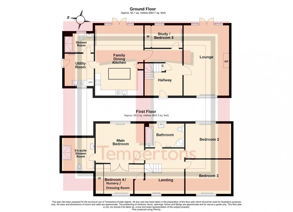 Floorplan for Wood Lane, Hinstock