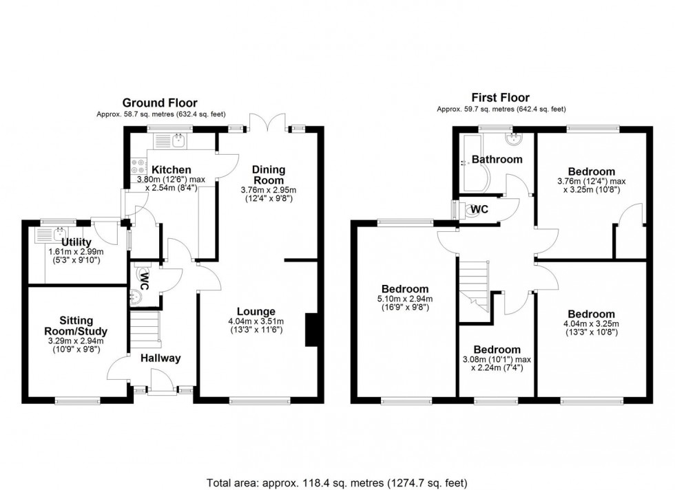 Floorplan for Moss Road, Wrockwardine Wood, Telford