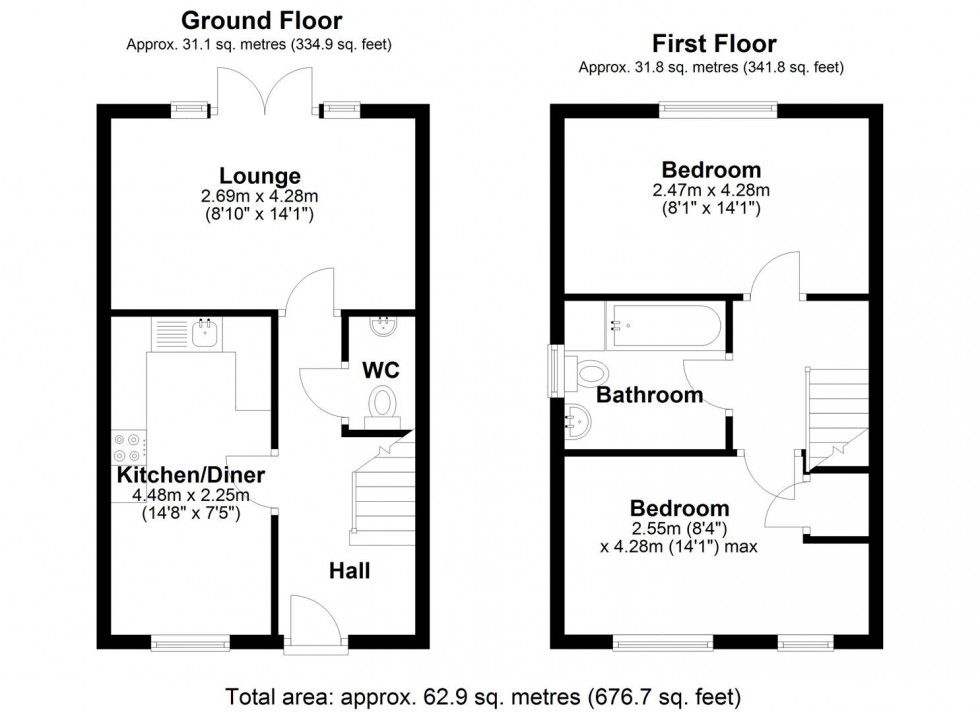 Floorplan for York Road, Priorslee, Telford