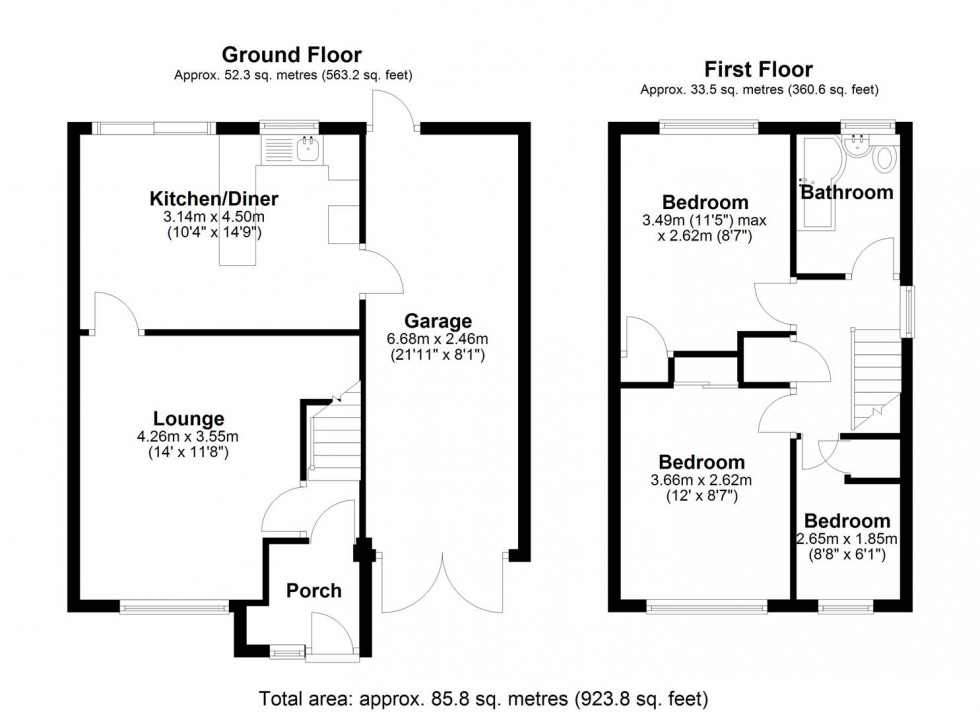 Floorplan for Oak Avenue, Newport