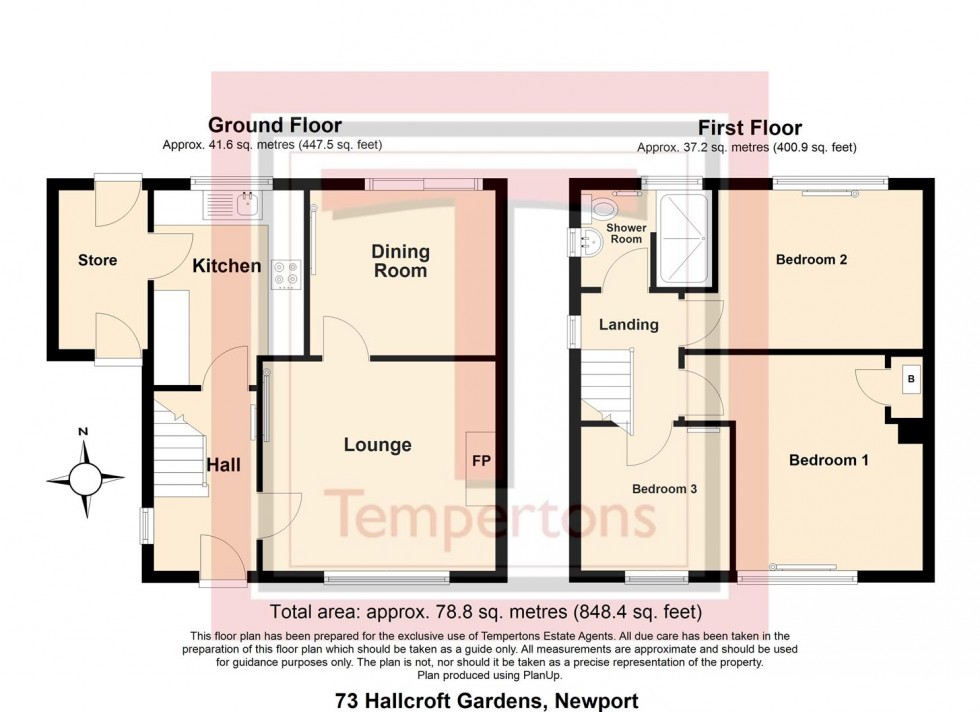 Floorplan for Hallcroft Gardens, Newport