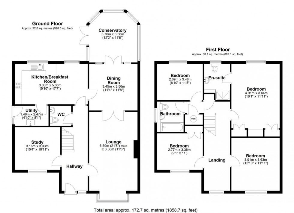 Floorplan for Sparrowhawk Way, Apley, Telford