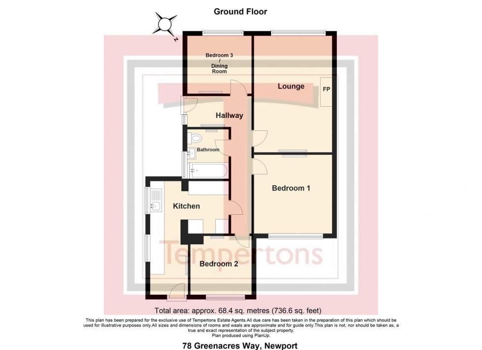 Floorplan for Greenacres Way, Newport