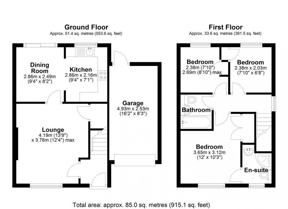 Floorplan for St. Lawrence Close, Wellington, Telford