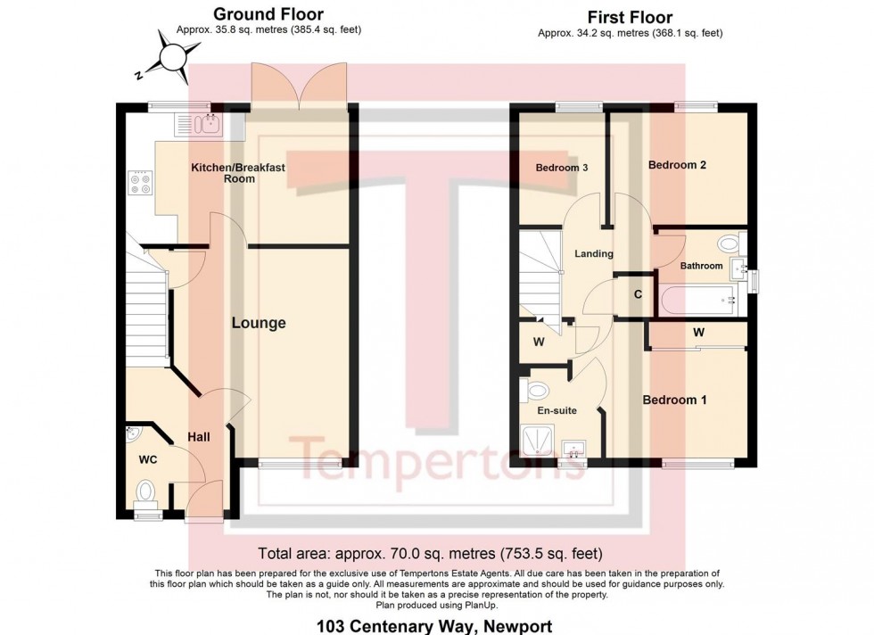Floorplan for Centenary Way, Newport
