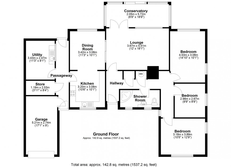 Floorplan for Newport Road, Edgmond, Newport
