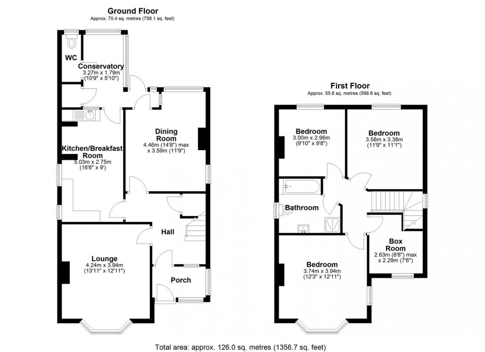 Floorplan for Grove Street, St. Georges, Telford