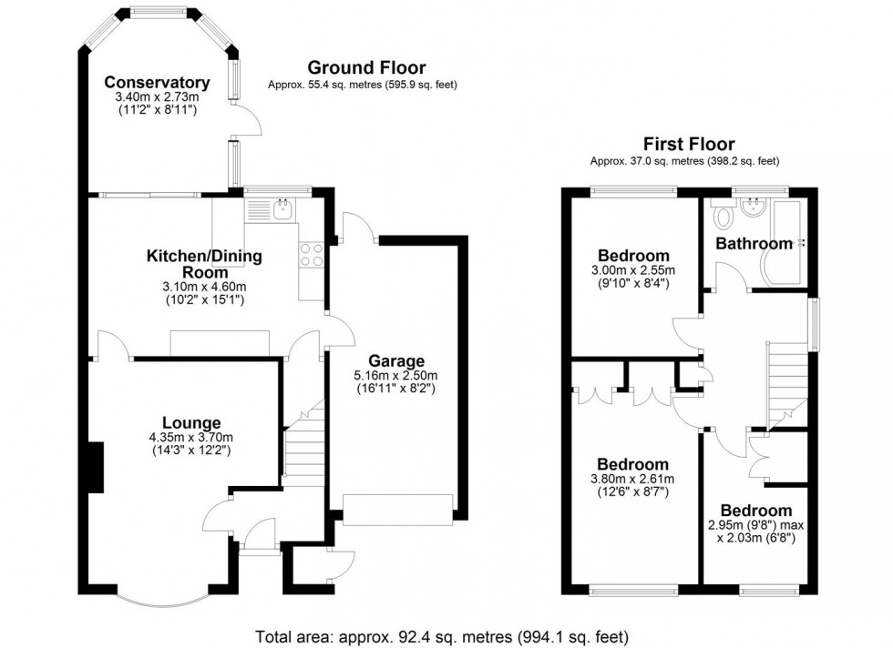 Floorplan for Beech Drive, Shifnal