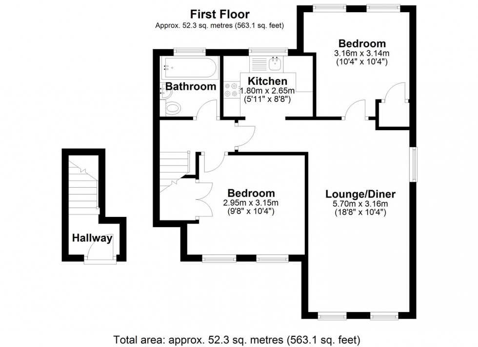 Floorplan for Blacksmiths Drive, Ketley Bank, Telford